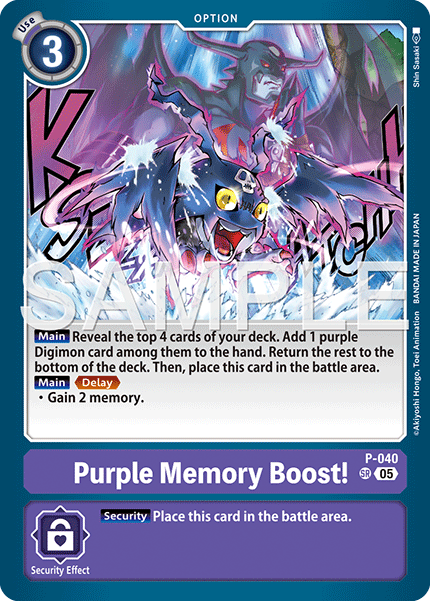 Purple Memory Boost! (P-040) Digimon Generation [AD01]