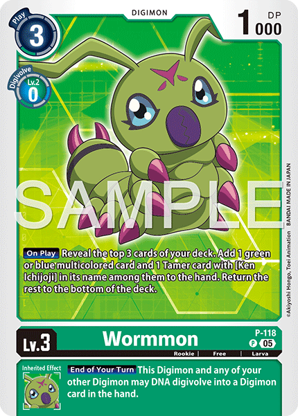 Wormmon (P-118) Digimon Generation [AD01]