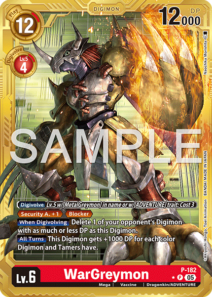 WarGreymon (P-182) Digimon Generation [AD01] Gold