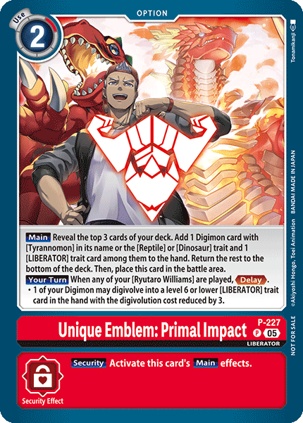 Unique Emblem: Primal Impact (P-227) Box Topper