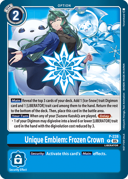 Unique Emblem: Frozen Crown (P-228) Box Topper