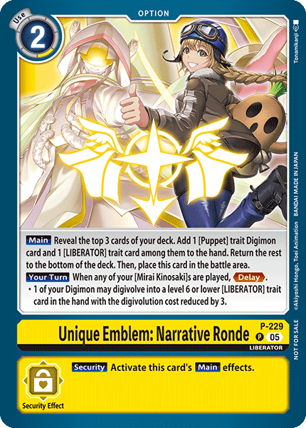 Unique Emblem: Narrative Ronde (P-229) Box Topper