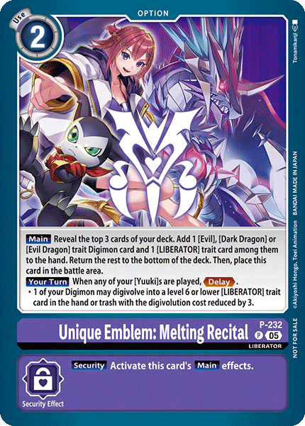 Unique Emblem: Melting Recital (P-232) Box Topper