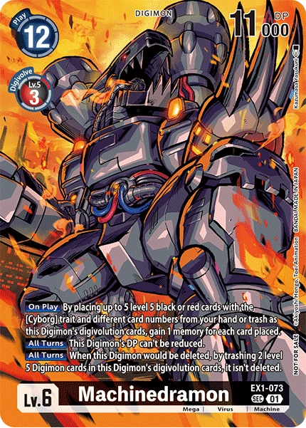 [Participant Release Event 2.0] Non Foil Machinedramon (EX1-073) Secret Rare