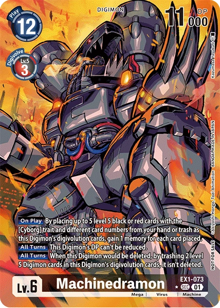 [Participant Release Event 2.0] Winner Foil Textured Machinedramon (EX1-073) Secret Rare