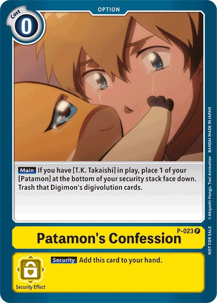 Patamon's Confession (P-023) (Special Release Memorial Pack)