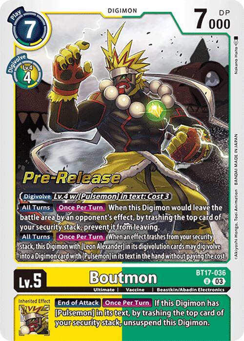 PreRelease Boutmon (BT17-036)-Uncommon