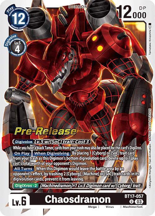 PreRelease Chaosdramon (BT17-057)-Uncommon