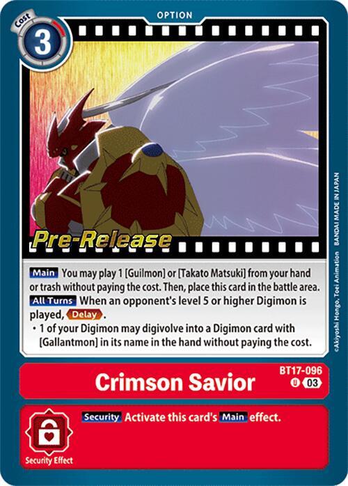 PreRelease Crimson Savior (BT17-096)-Uncommon