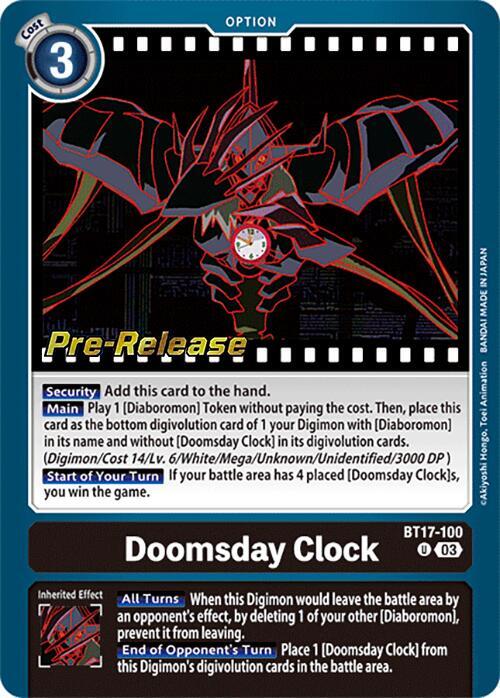 PreRelease Doomsday Clock (BT17-100)-Uncommon