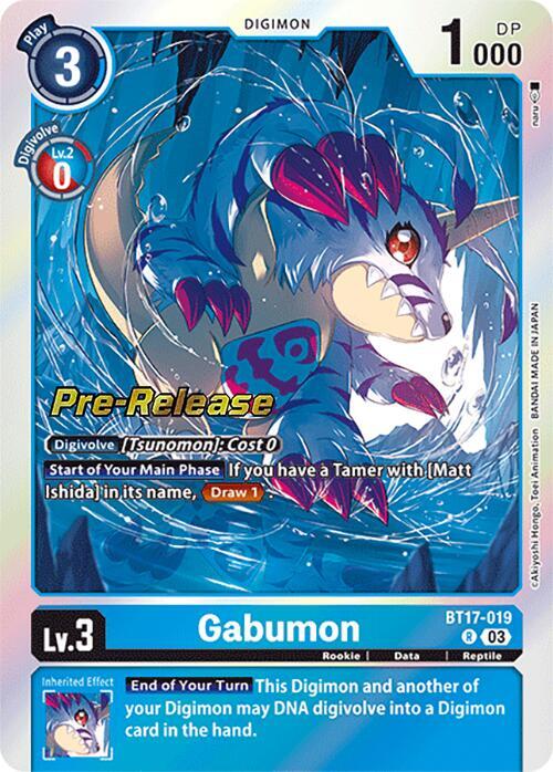 PreRelease Gabumon (BT17-019)-Rare