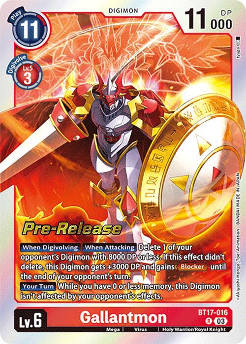 PreRelease Gallantmon (BT17-016)-Rare