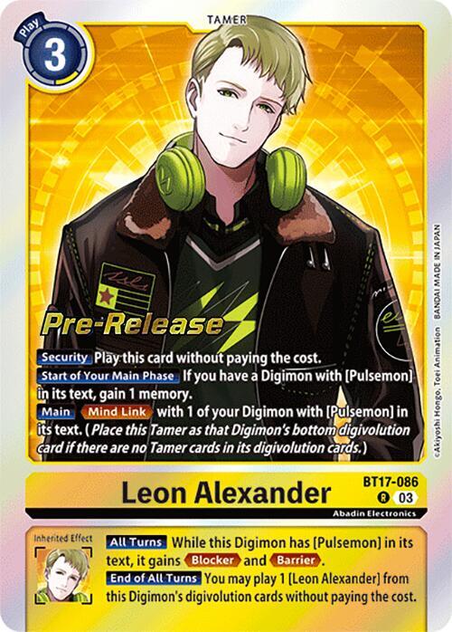 PreRelease Leon Alexander (BT17-086)-Rare