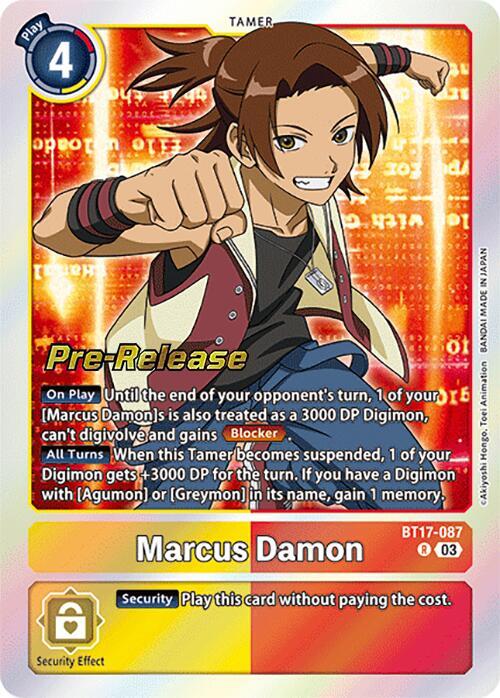 PreRelease Marcus Damon (BT17-087)-Rare