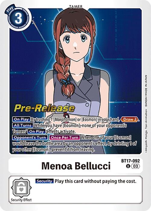 PreRelease Menoa Bellucci (BT17-092)-Uncommon