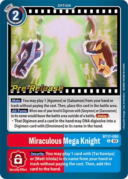 PreRelease Miraculous Mega Knight (BT17-095)-Uncommon