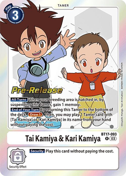 PreRelease Tai Kamiya & Kari Kamiya (BT17-093)-Rare