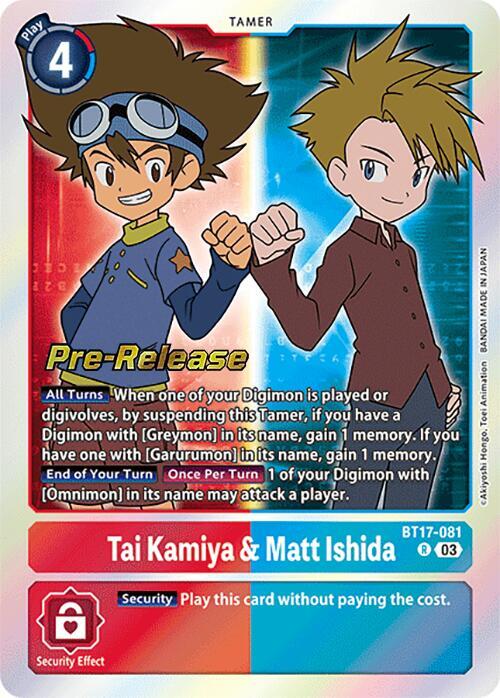 PreRelease Tai Kamiya & Matt Ishida (BT17-081)-Rare