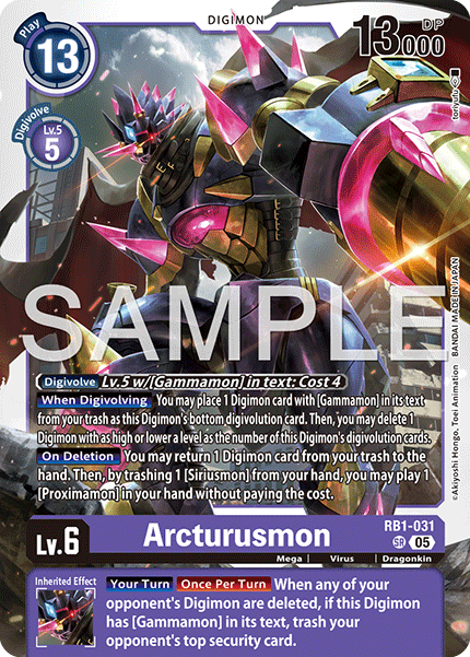(Pre-order 27/03/2026) Arcturusmon (RB1-031) Digimon Generation [AD01]