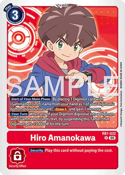Hiro Amanokawa (RB1-032) Digimon Generation [AD01]