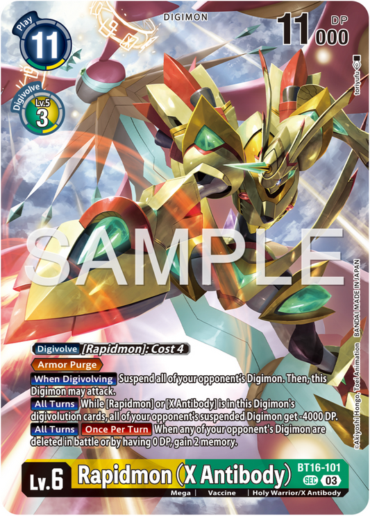 (Pre-order 31/10/2025) Rapidmon (X Antibody) (BT16-101) Billion Bullet [LM06]
