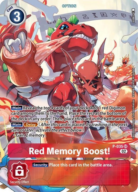 Red Memory Boost! P-035 Promo Super Rare Alt