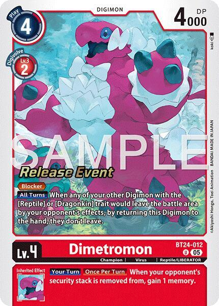 [Release Event Stamped] Dimetromon (BT24-012) Uncommon