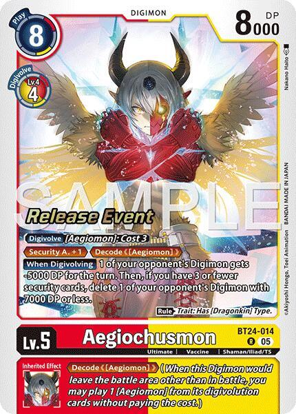 [Release Event Stamped] Aegiochusmon (BT24-014) Rare