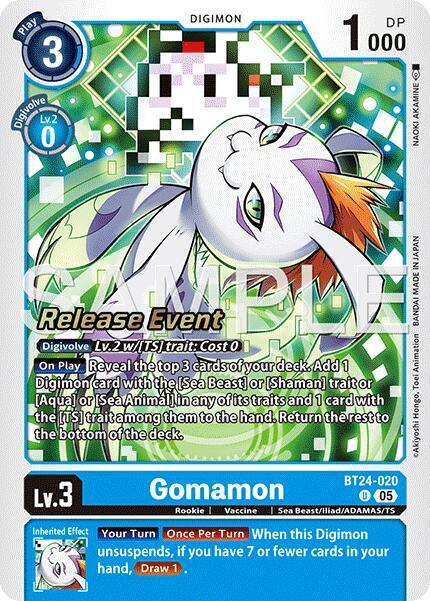 [Release Event Stamped] Gomamon (BT24-020) Uncommon