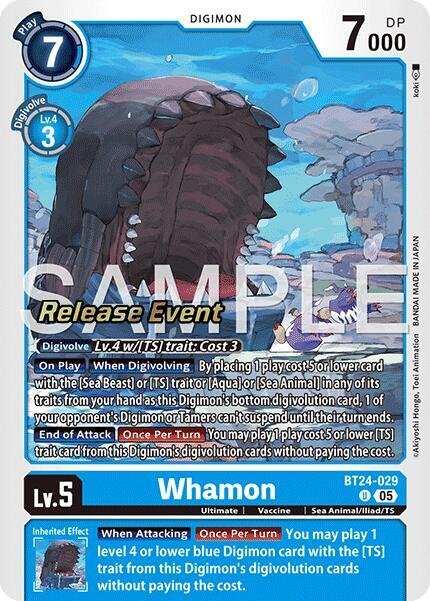 [Release Event Stamped] Whamon (BT24-029) Uncommon