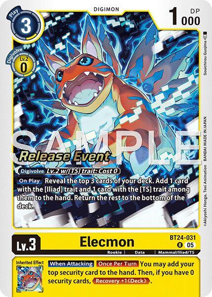 [Release Event Stamped] Elecmon (BT24-031) Rare