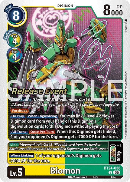 [Release Event Stamped] Biomon (BT24-038) Uncommon