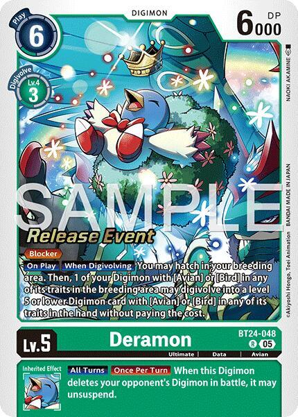 [Release Event Stamped] Deramon (BT24-048) Rare