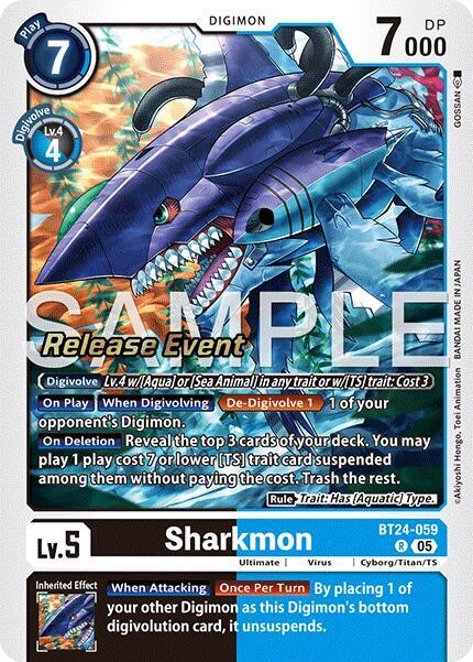 [Release Event Stamped] Sharkmon (BT24-059) Rare