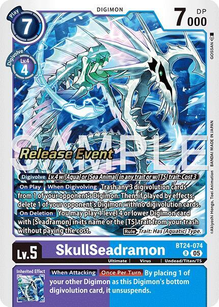 [Release Event Stamped] SkullSeadramon (BT24-074) Rare