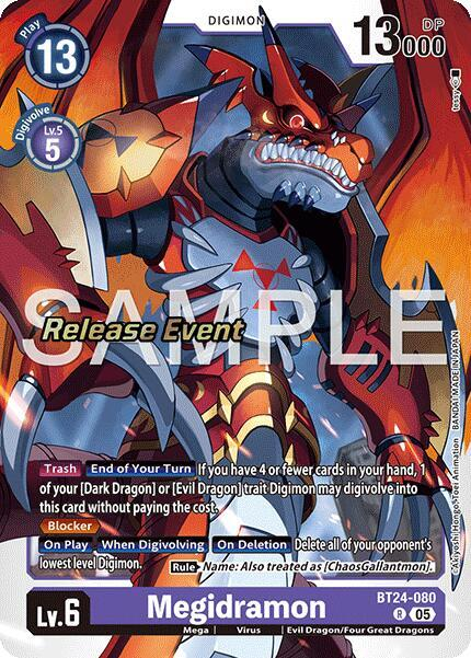 [Release Event Stamped] Megidramon (BT24-080) Rare
