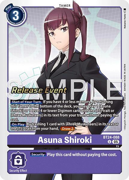 [Release Event Stamped] Asuna Shiroki (BT24-088) Uncommon