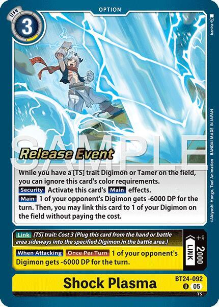 [Release Event Stamped] Shock Plasma (BT24-092) Uncommon