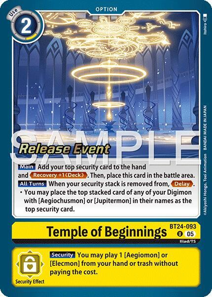 [Release Event Stamped] Temple of Beginnings (BT24-093) Uncommon