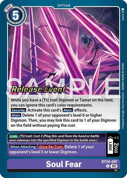 [Release Event Stamped] Soul Fear (BT24-097) Uncommon