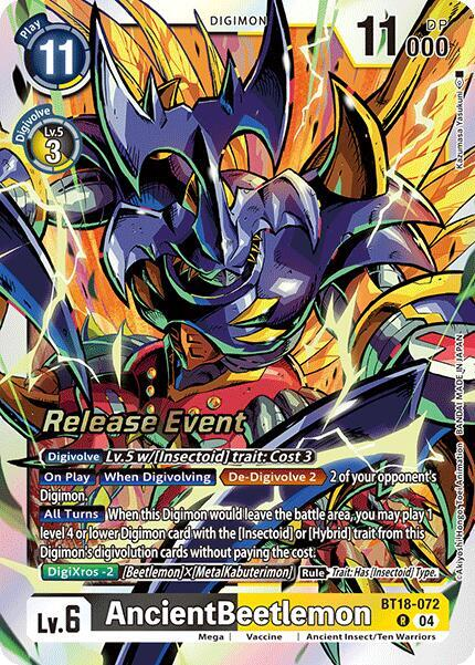 [Release Event Stamped] AncientBeetlemon (BT18-072) Rare