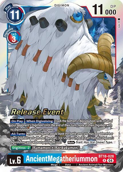 [Release Event Stamped] AncientMegatheriummon (BT18-028) Rare
