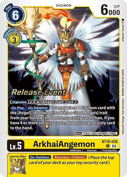 [Release Event Stamped] ArkhaiAngemon (BT18-038) Uncommon