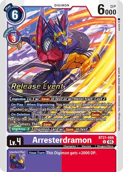 [Release Event Stamped] Arresterdramon (BT21-066) Uncommon