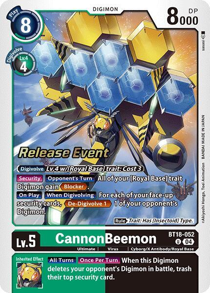 [Release Event Stamped] CannonBeemon (BT18-052) Uncommon