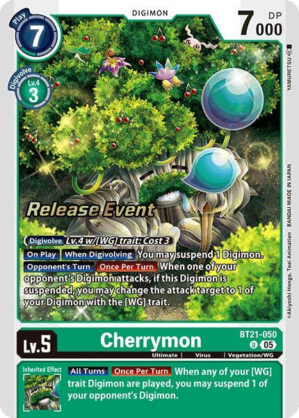 [Release Event Stamped] Cherrymon (BT21-050) Uncommon