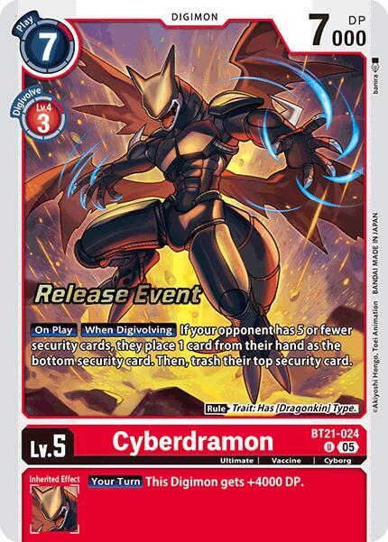 [Release Event Stamped] Cyberdramon (BT21-024) Uncommon