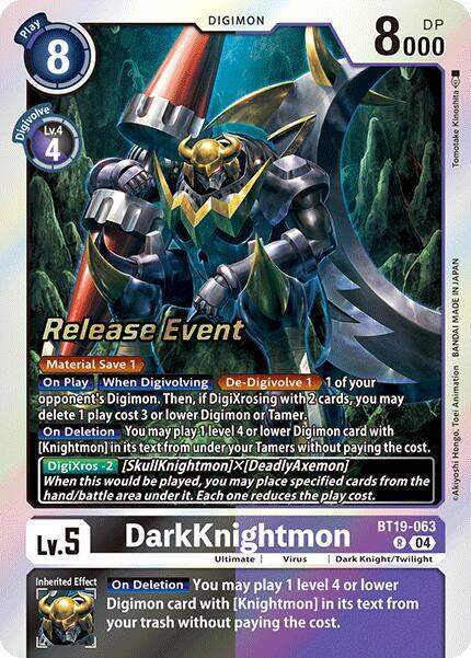 [Release Event Stamped] DarkKnightmon (BT19-063) Rare