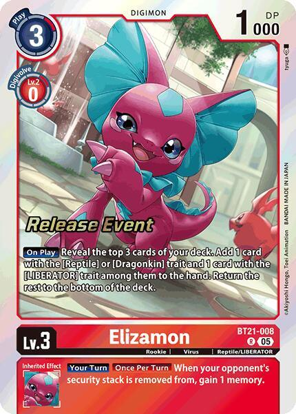 [Release Event Stamped] Elizamon (BT21-008) Rare