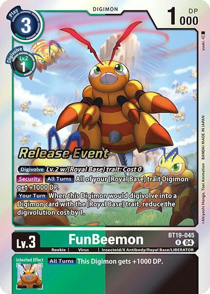 [Release Event Stamped] FunBeemon (BT19-045) Rare